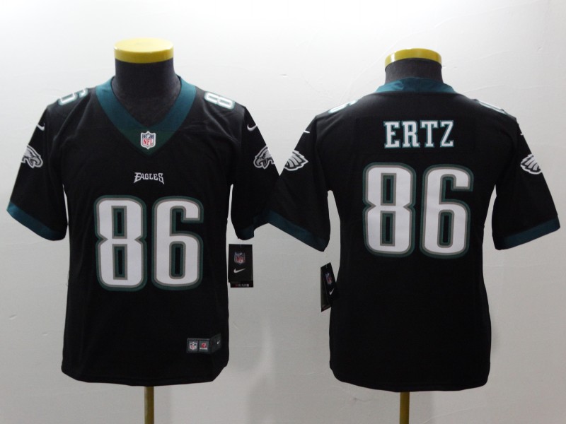 Youth Philadelphia Eagles 86 Ertz black Nike NFL jerseys